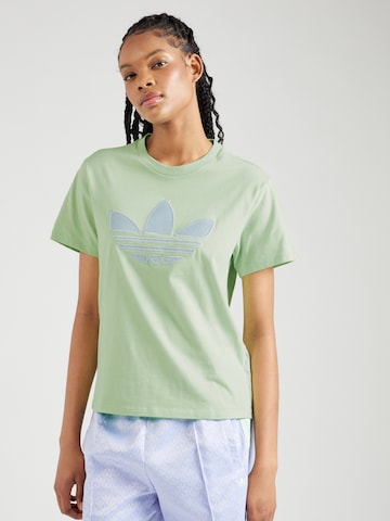 ADIDAS ORIGINALS T-shirt 'MONOGRAM' i grön: framsida