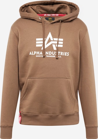 ALPHA INDUSTRIES Tréning póló - szürke: elől