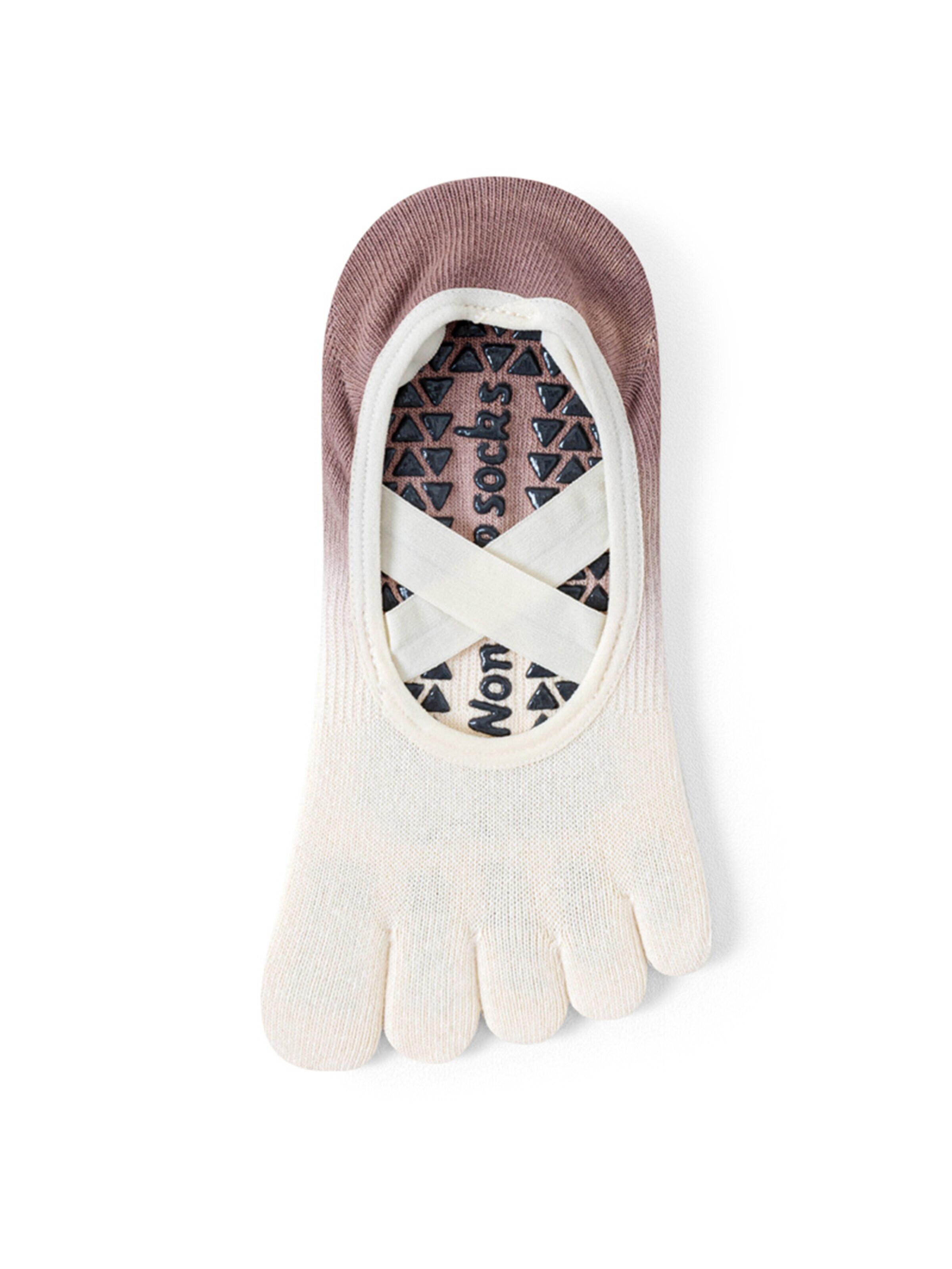 Millo Athletic Socks 'Freedom Yoga' in Brown