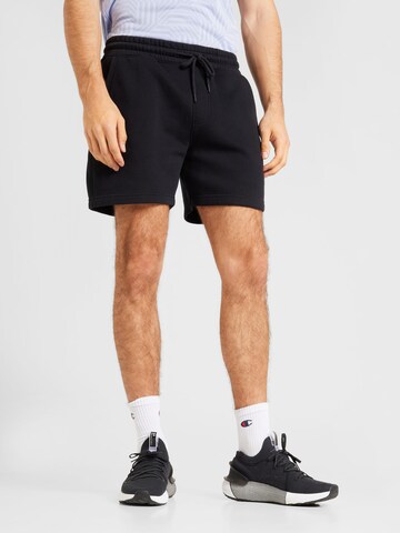 HOLLISTER Regular Pants in Black: front