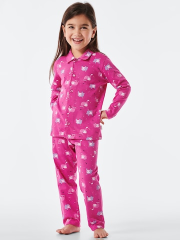 SCHIESSER Pajamas 'Girls World' in Pink: front