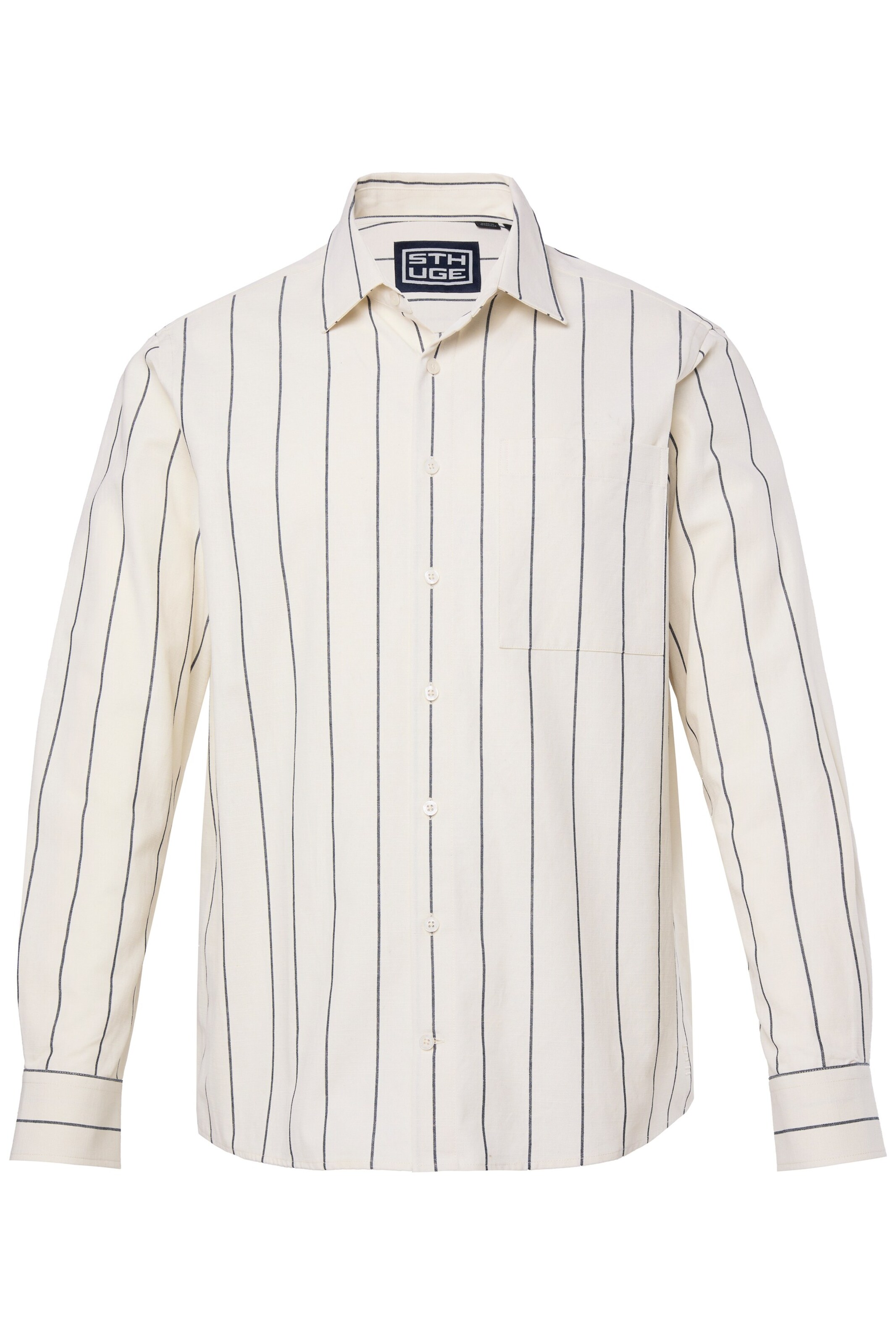 STHUGE Slim fit Overhemd in Wit: voorkant