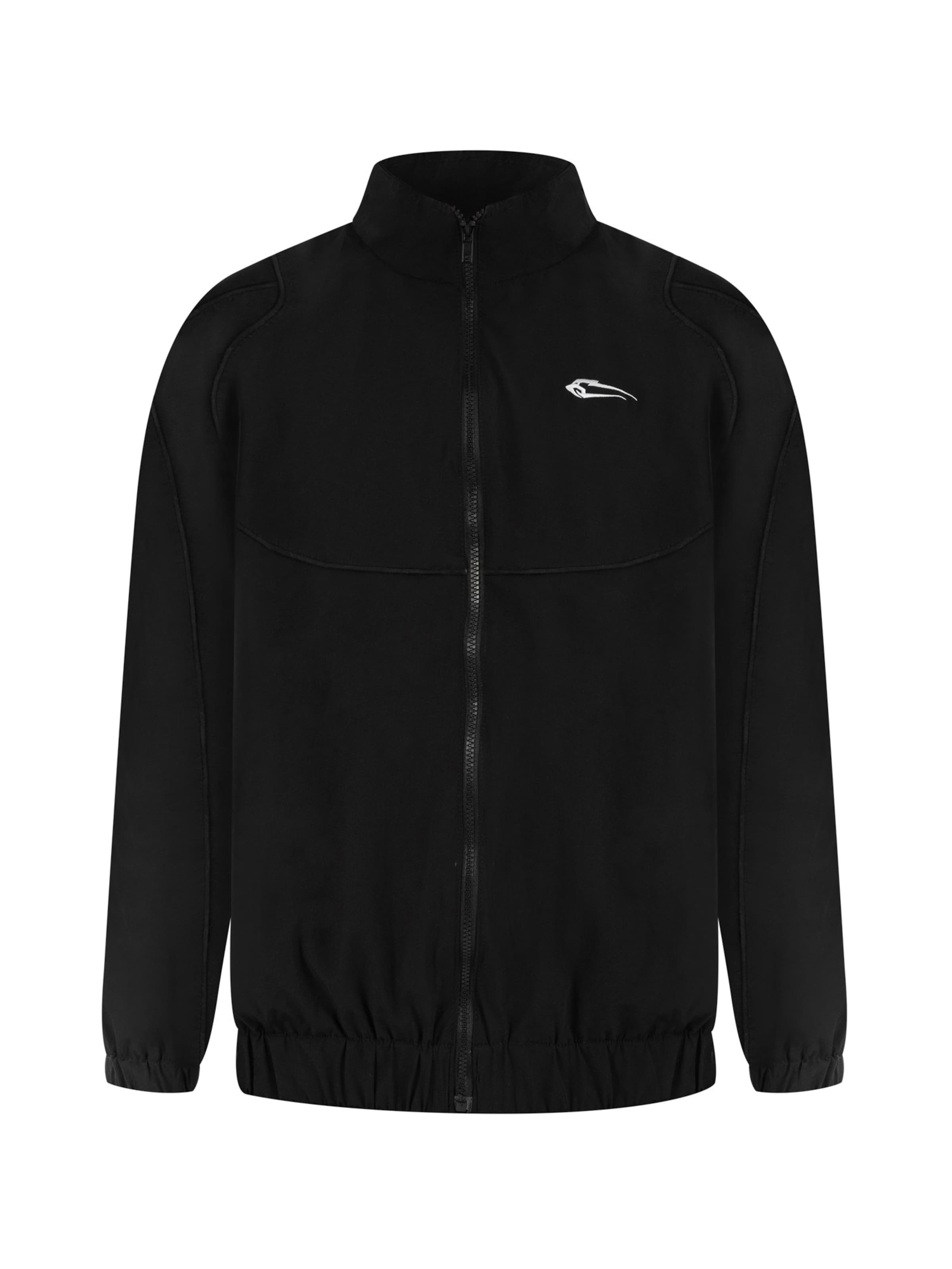 Smilodox Oversize Trainingsjacke Kyson in Schwarz: Vorderseite