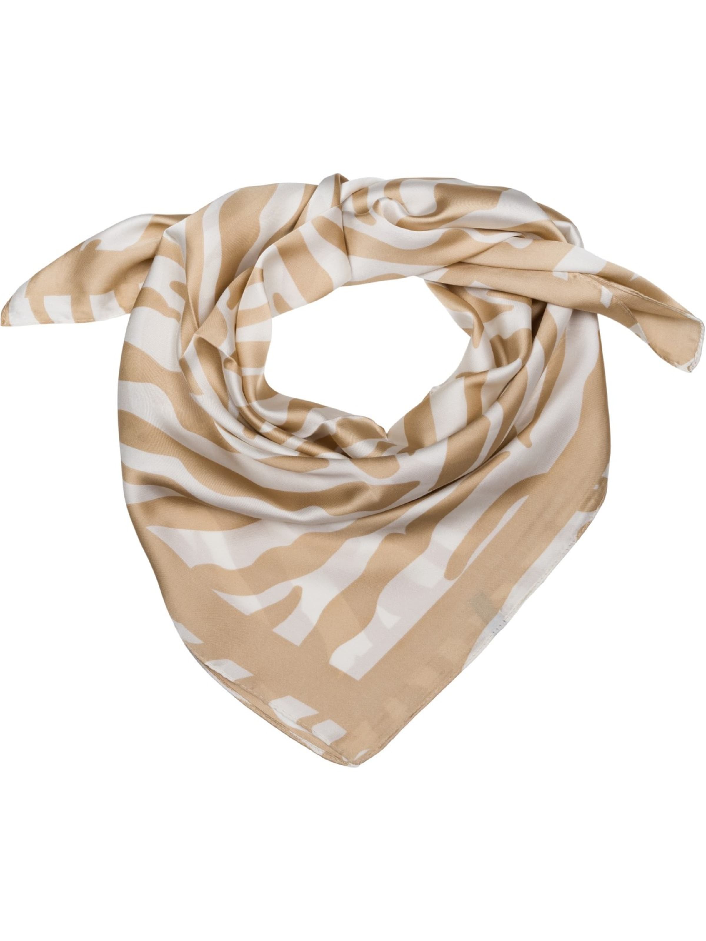 styleBREAKER Tuch 'Halstuch Zebra Muster Satin Optik'‌‌‌‌‌‌‌ in Braun