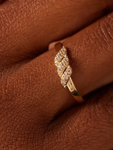 Lucardi Ring 'Klassisch' in Gold: Vorderseite