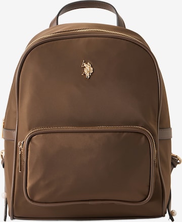 U.S. POLO ASSN. Rucksack 'HOUSTON' in Braun: Vorderseite