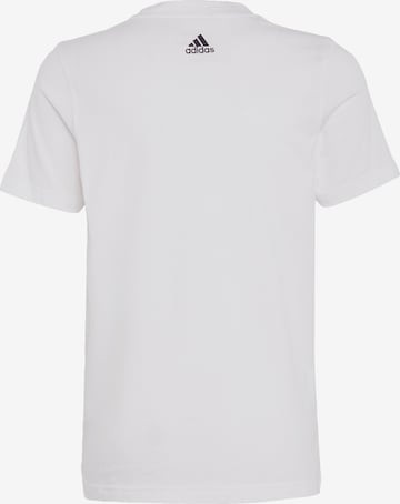 ADIDAS SPORTSWEAR - Camisa funcionais 'Essentials Linear Logo ' em branco