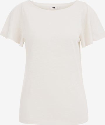 T-shirt WE Fashion en blanc : devant