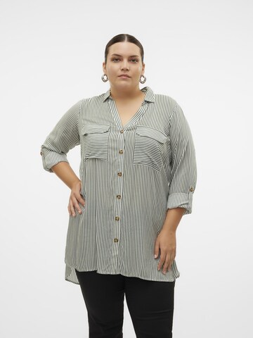 Vero Moda Curve Bluse 'CBUMPY ' i grøn