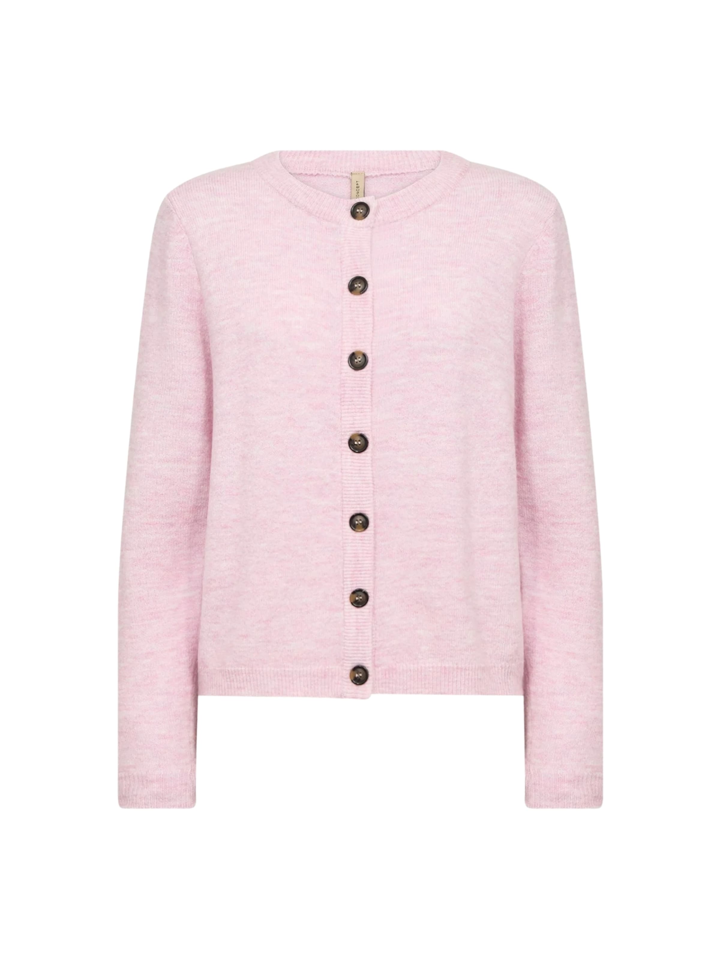 Soyaconcept Gebreid vest ' ORLEAN 2 ' in Roze: voorkant