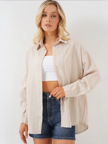 Bigdart Bluse in Beige: Vorderseite