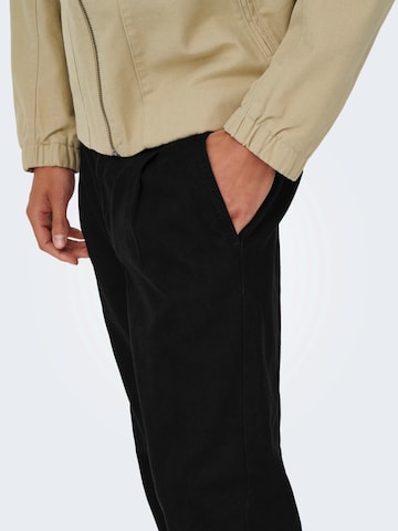 regular Pantaloni con pieghe 'ONSBOLOGNA' di Only & Sons in nero