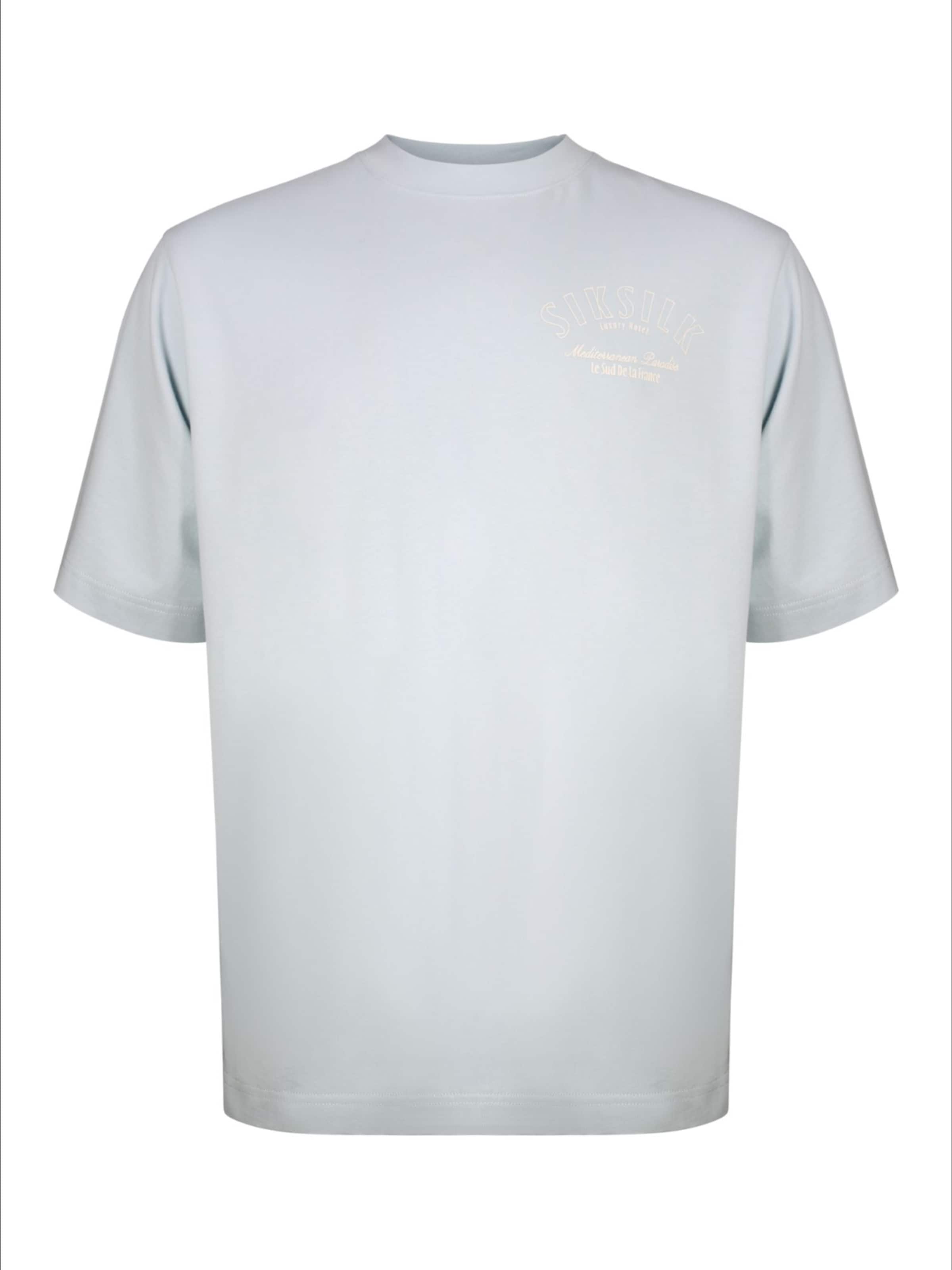 T-Shirt SikSilk en bleu : devant