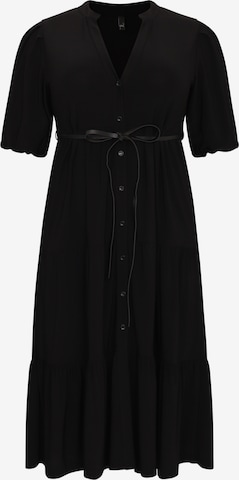 Robe-chemise 'Dolce' Yoek en noir : devant