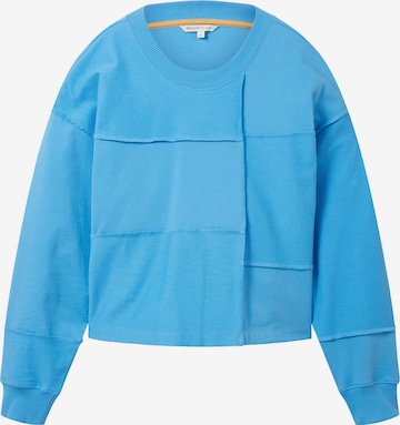 TOM TAILOR DENIM Sweatshirt in Blauw: voorkant