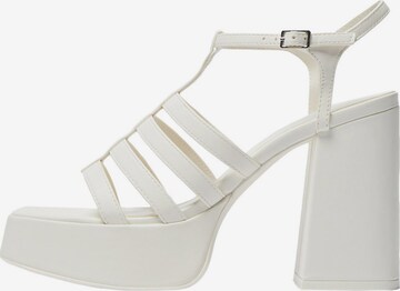 Bershka Strap Sandals in White