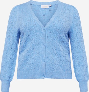 ONLY Carmakoma Knit cardigan 'FIA KATIA' in Blue: front