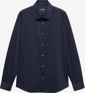 MANGO MAN Button Up Shirt 'Play' in Blue: front
