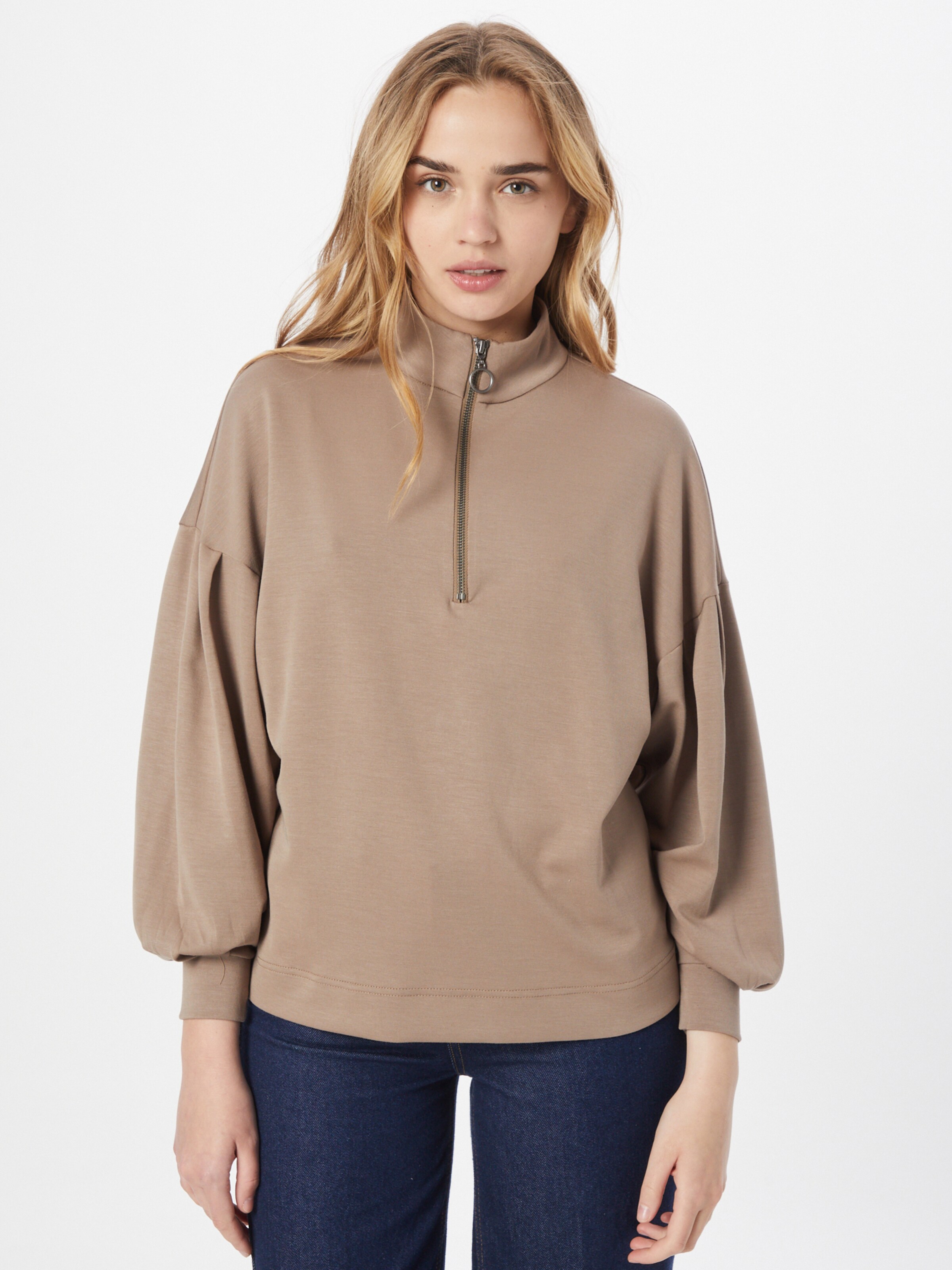 Frauen Große Größen ICHI Sweatshirt in Cappuccino - AC23101 Frauen Große Größen ICHI Sweatshirt in Cappuccino - AC23101