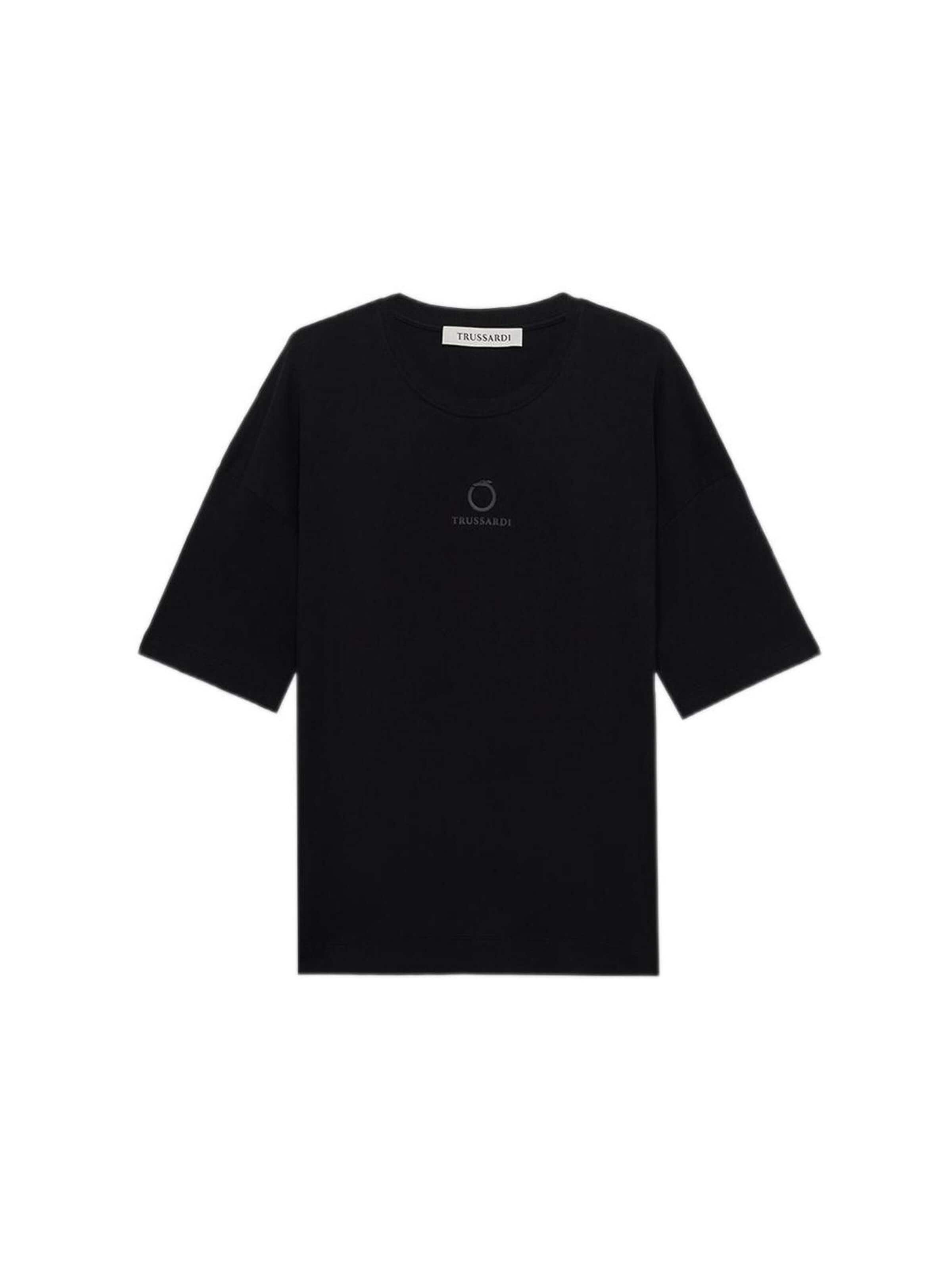 T-shirt Trussardi en noir : devant