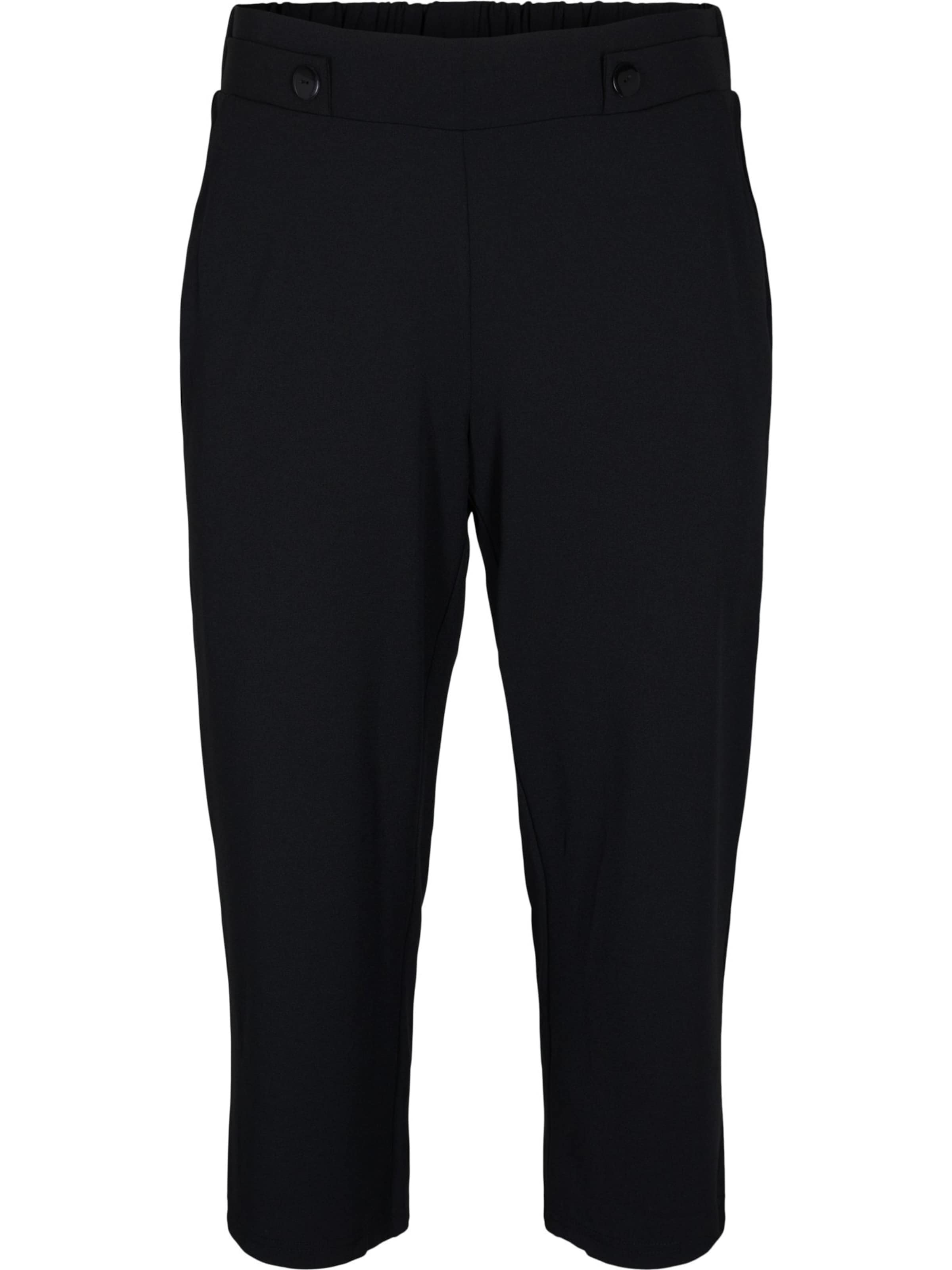 Zizzi Loosefit Παντελόνι σε μαύρο: μπροστά