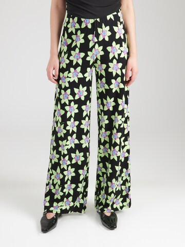 Harper & Yve - Pierna ancha Pantalón en negro: frente
