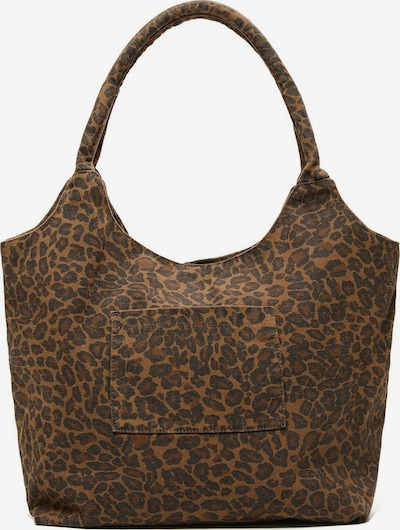 Bershka Shopper torba veličine One Size u smeđa / karamela / crna melange, Pregled proizvoda