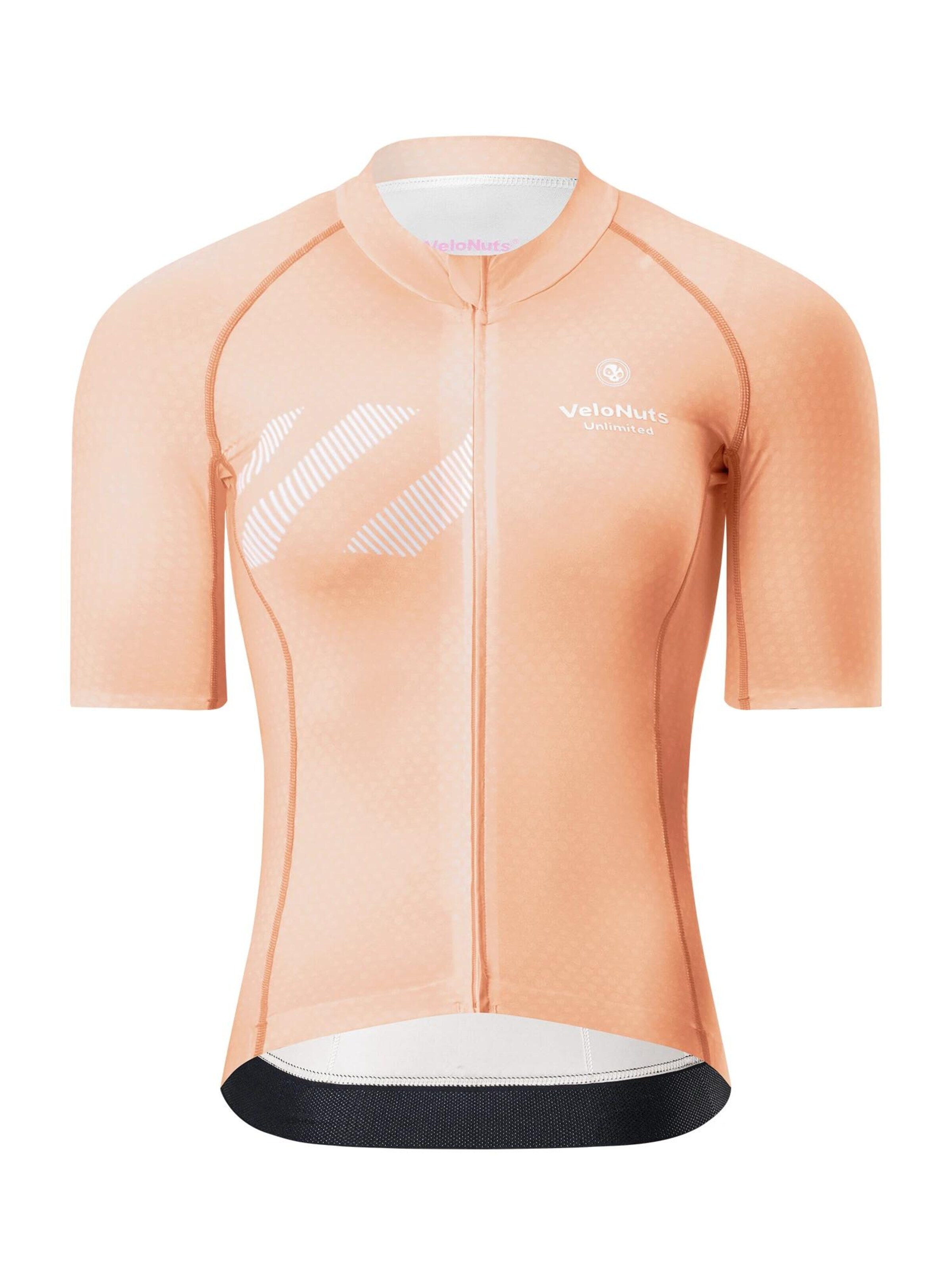 VeloNuts Jersey 'Damen Fahrradtrikot Sommer Kurzarm Radtrikot Leicht' in Orange: front