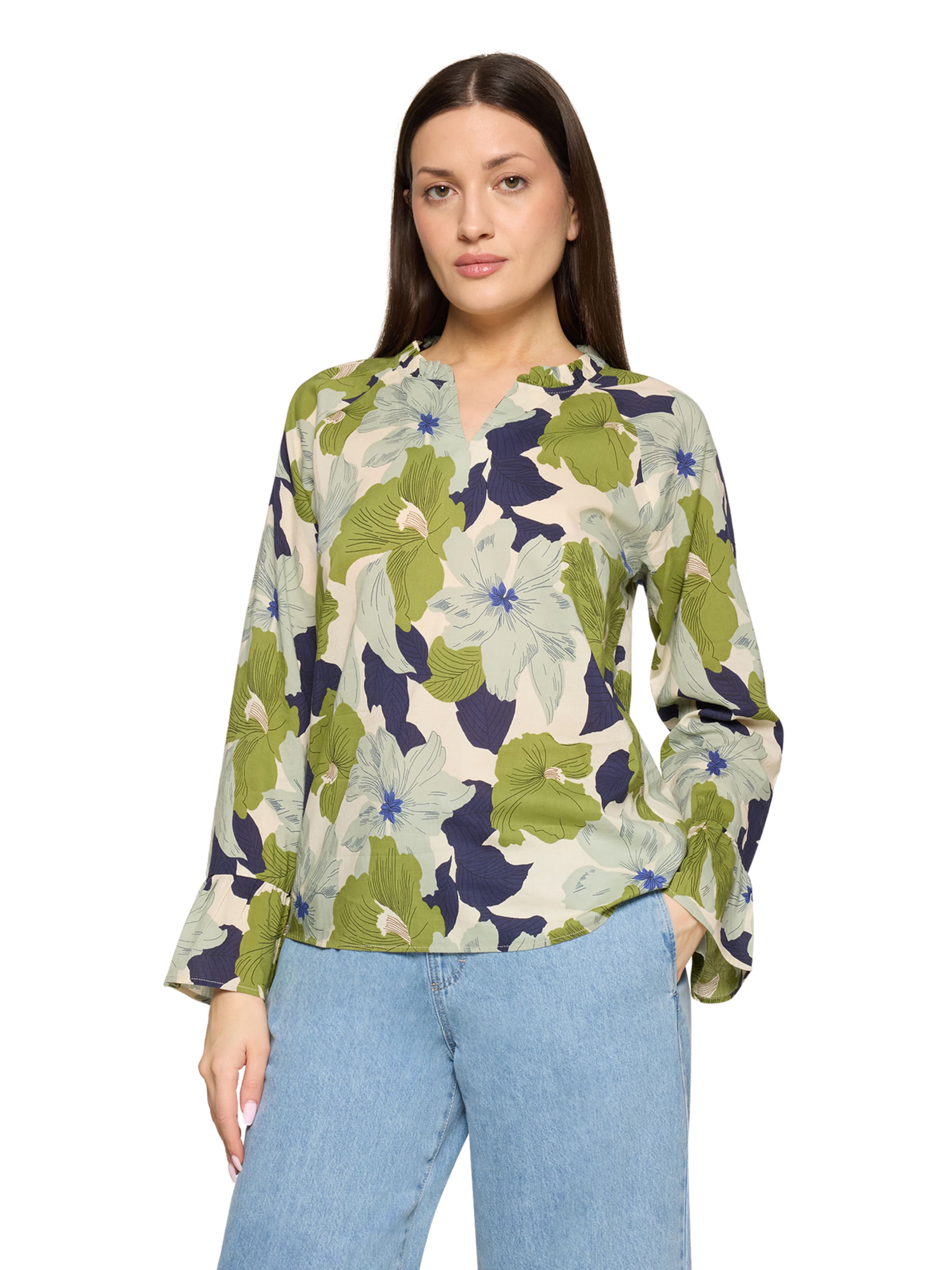 Cartoon Blouse in White: front