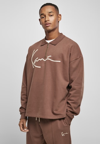 Sweat-shirt Karl Kani en marron : devant