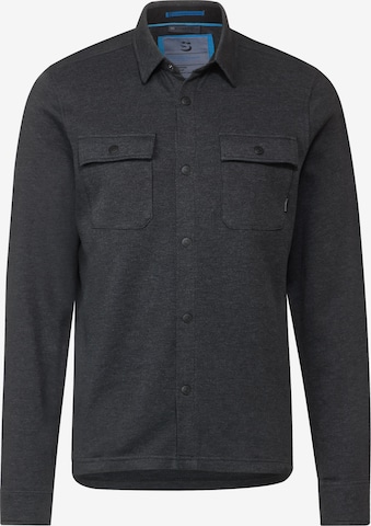 Street One MEN Regular fit Button Up Shirt in Grey: front