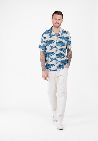 Regular fit Camicia 'Sardines' di Key Largo in beige
