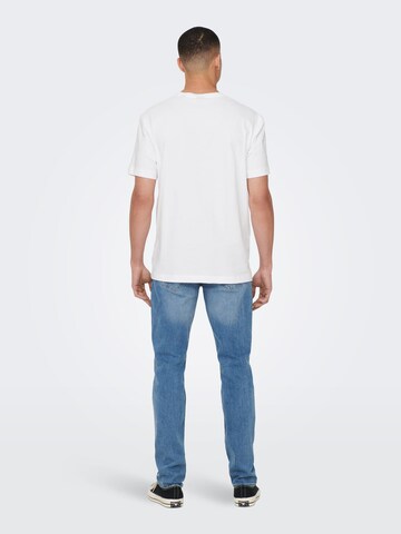 Tricou 'Max' de la Only & Sons pe alb