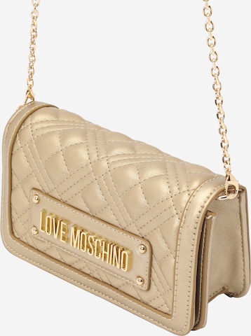 Love Moschino - Mala de ombro em ouro: frente