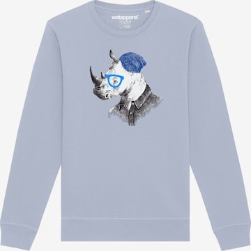 Sweat-shirt 'Nashorn' Watapparel en bleu : devant