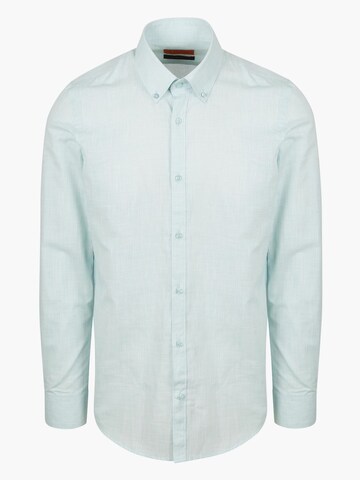 Suitable Slim fit Button Up Shirt in Green: front