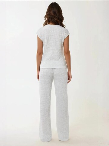 Hiccup Wide Leg Hose in Weiß