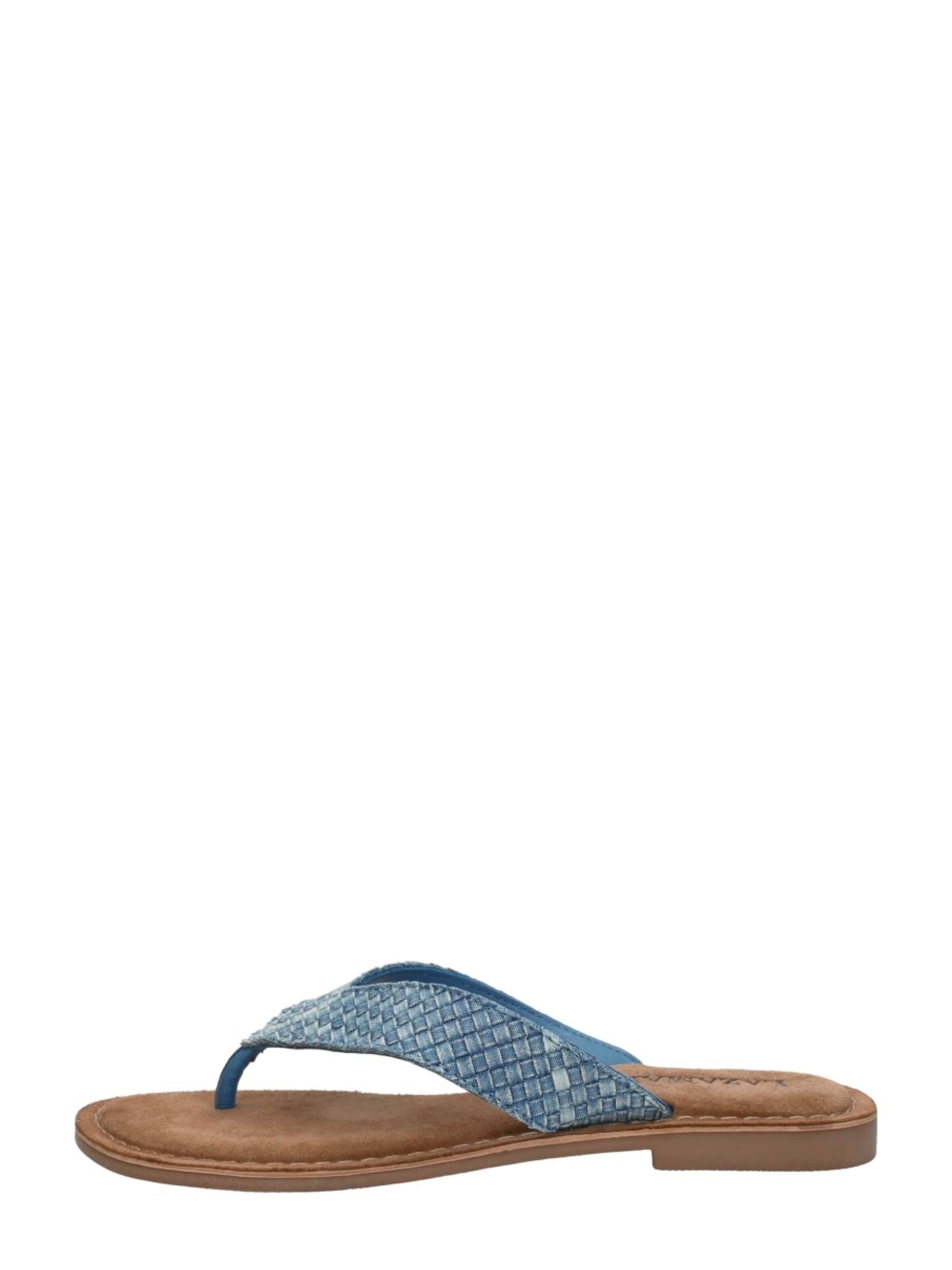 Pantoufle 'Teenslippers' LAZAMANI en bleu : devant