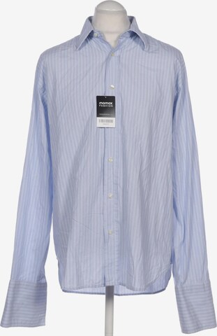 MISSONI Button Up Shirt in XL in Blue: front