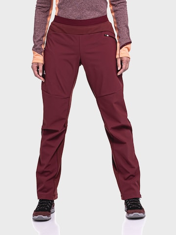 Schöffel Regular Outdoorhose 'Softshell Pants Rinnen L' in Rot | ABOUT YOU