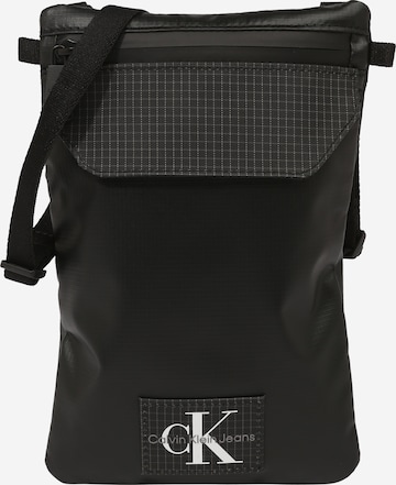 Calvin Klein Jeans Taška cez rameno 'Utility Grid' - Čierna: predná strana