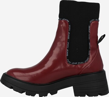Pepe Jeans Chelsea boots 'Soda' in Rood