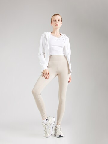 ADIDAS PERFORMANCE Skinny Sports trousers 'All Me Essentials' in Beige