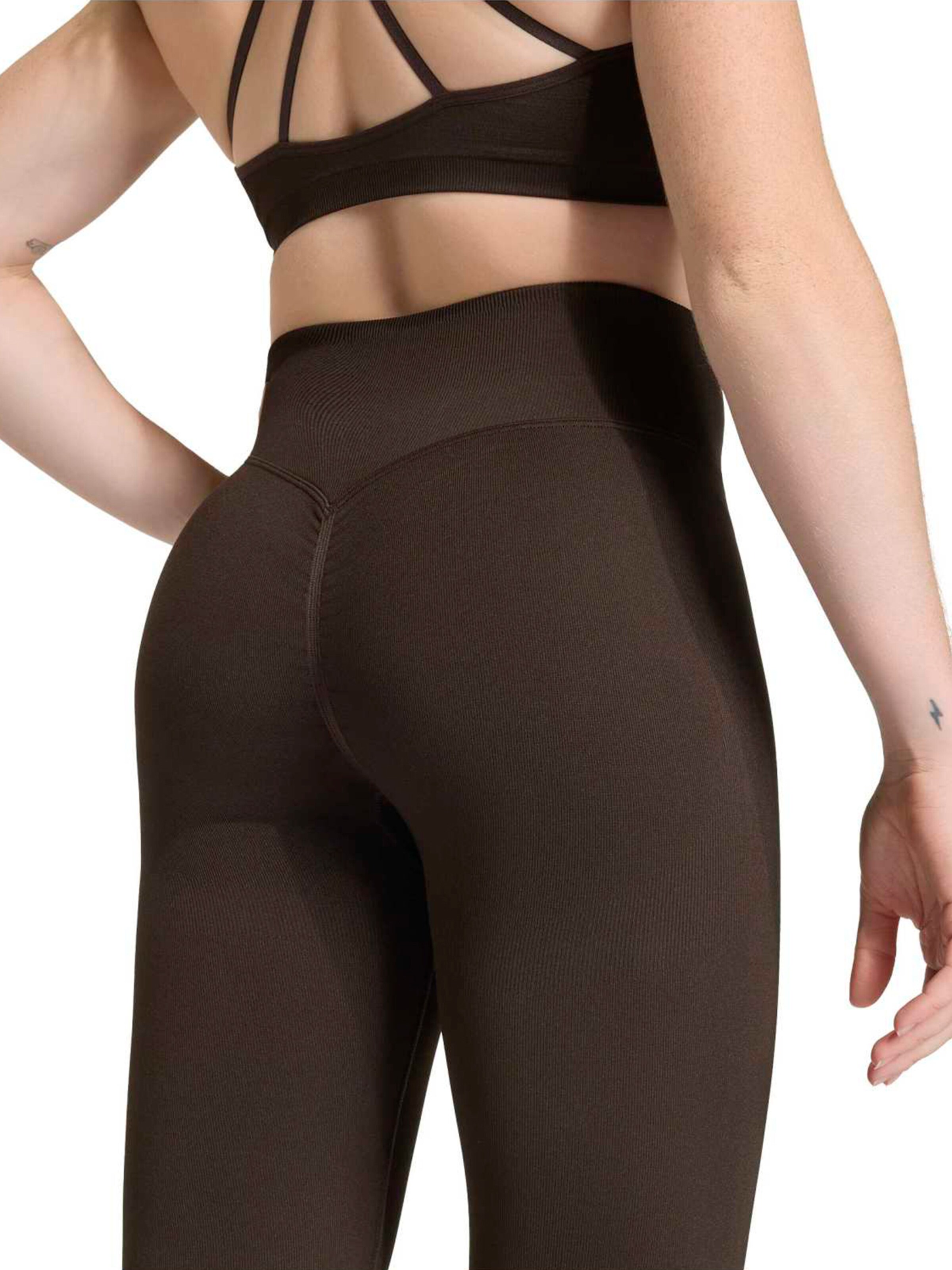 ADIDAS PERFORMANCE Скинни Спортивные штаны 'WE SCRUNCH' в Коричневый