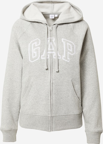 GAP - Sudadera con cremallera en gris: frente