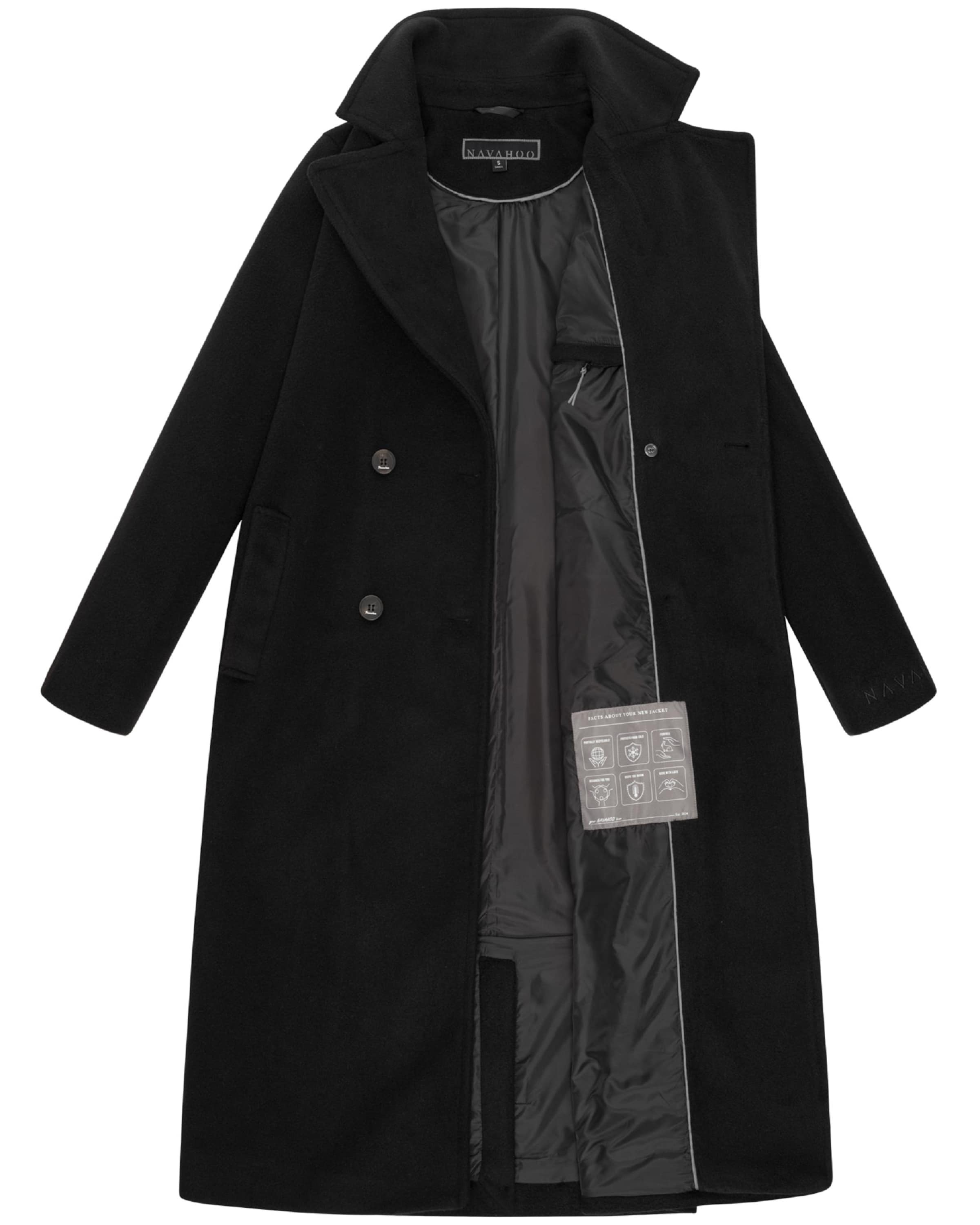 NAVAHOO Övergångskappa 'Sternlein 14' i svart