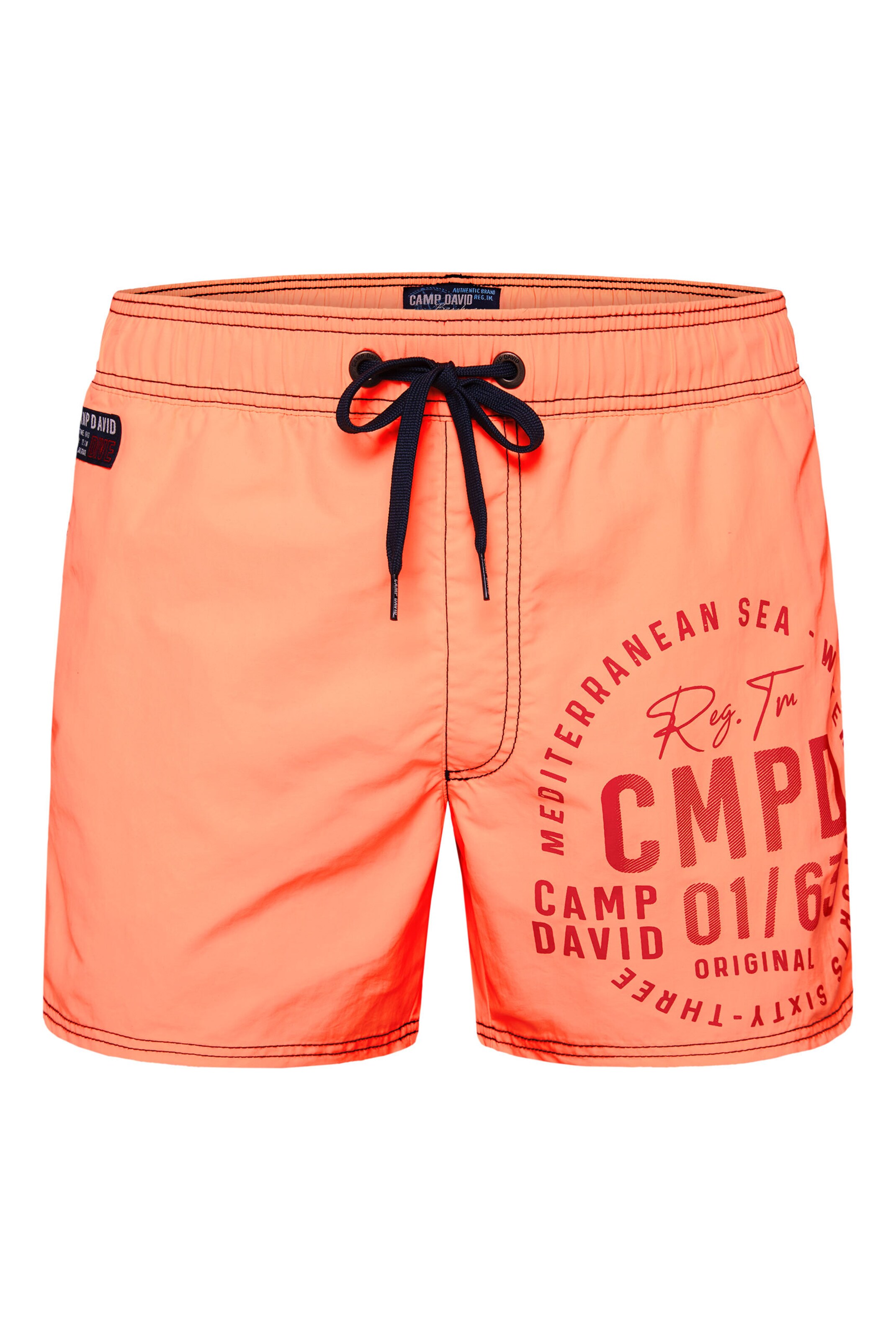 CAMP DAVID Badeshorts i orange, Produktvisning