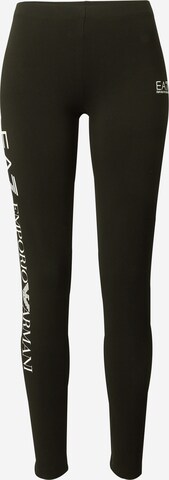 EA7 Emporio Armani Skinny Leggings in Black: front