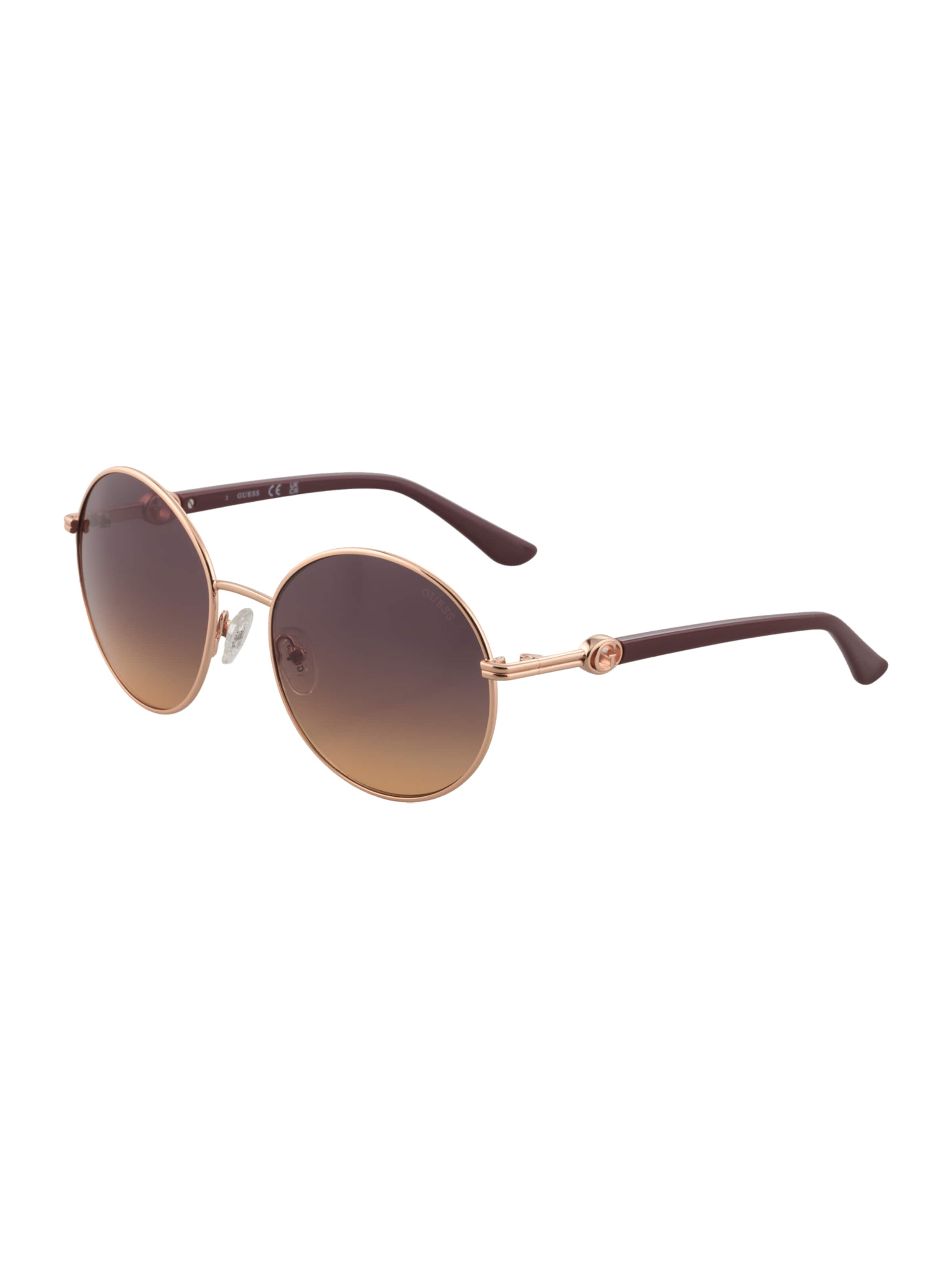 Lunettes de soleil GUESS en or : devant