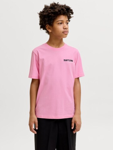 T-Shirt Jack & Jones Junior en rose : devant